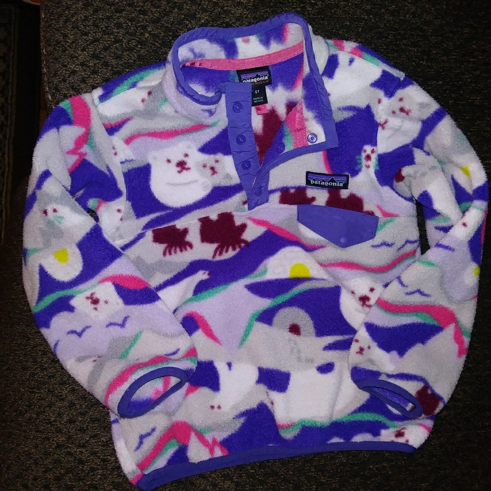 4t Patagonia snap T fleece pullover girls